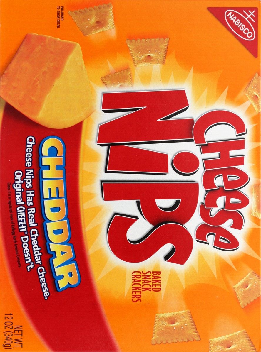 slide 6 of 6, Cheese Nips Cheddar Baked Snack Crackers, 12 oz