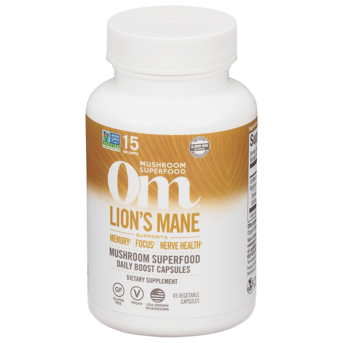 slide 4 of 9, Om Mushroom Lion's Mane Mushroom Superfood Daily Boost Capsules, 1 ct