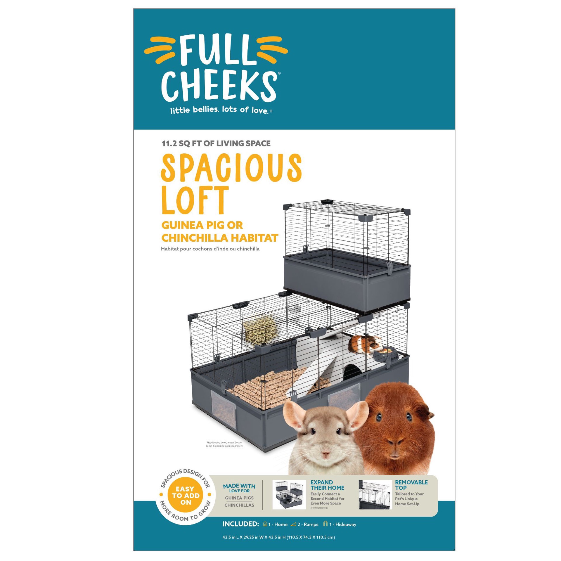 slide 1 of 1, Full Cheeks Spacious Loft, Guinea Pig Or Chinchilla Habitat, 1 ct