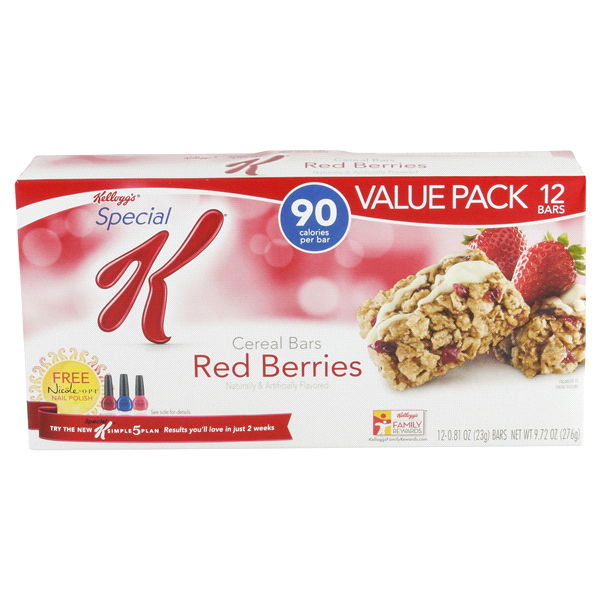 slide 1 of 1, Kellogg's Special K Red Berries Cereal Bars, 12 ct