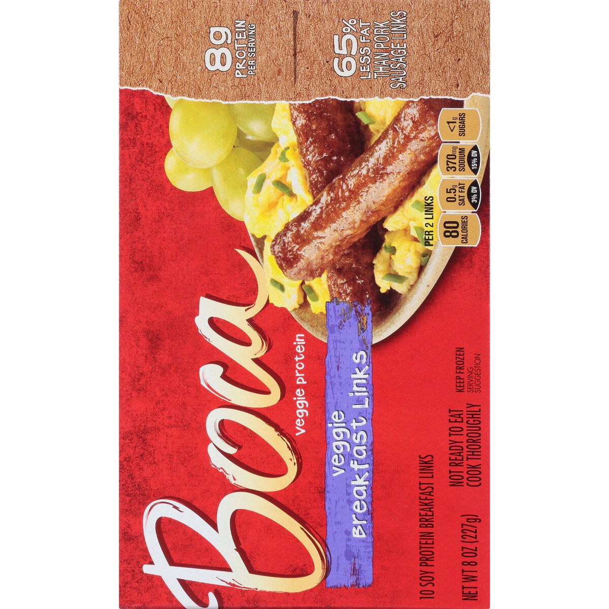 slide 5 of 8, BOCA Veggie Breakfast Links, 10 ct Box, 10 ct