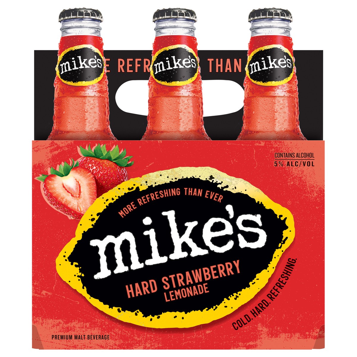 slide 1 of 7, Mike's Premium Malt Beverage Hard Strawberry Lemonade Beer 6 ea, 6 ct; 12 oz