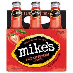 Mike's Premium Malt Beverage Hard Strawberry Lemonade Beer 6 ea