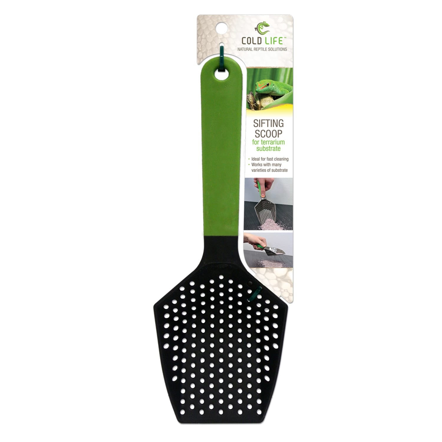 slide 1 of 1, Cold Life Reptile Habitat Sifting Scoop, 1 ct