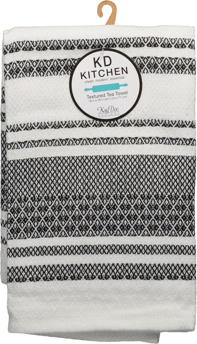 slide 9 of 11, KD Kitchen Onyx Textured Tea Towel 1 ea, 1 ct