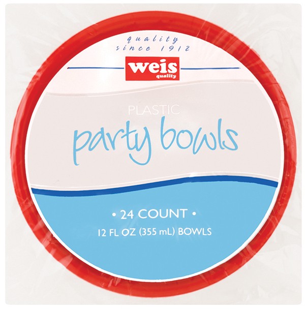 slide 1 of 1, Weis Quality Plastic Party Bowls, 24 1 ct