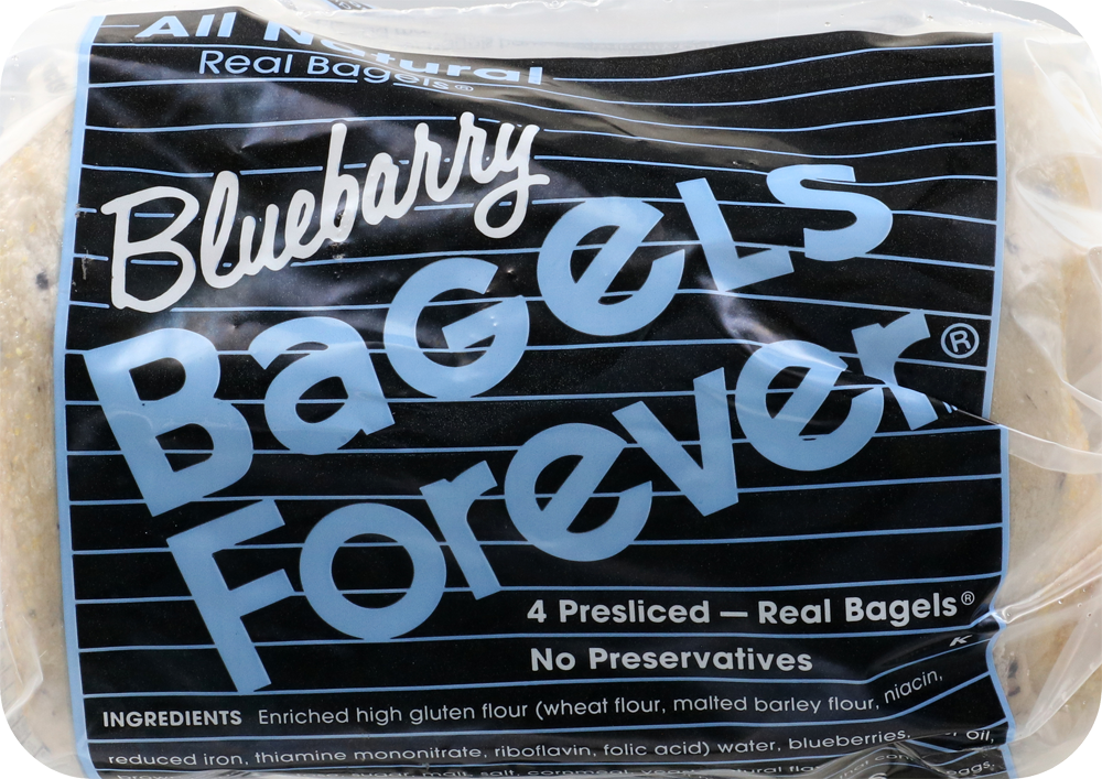 slide 2 of 4, Bagels Forever Blueberry Bagels, 4 ct; 2.9 oz