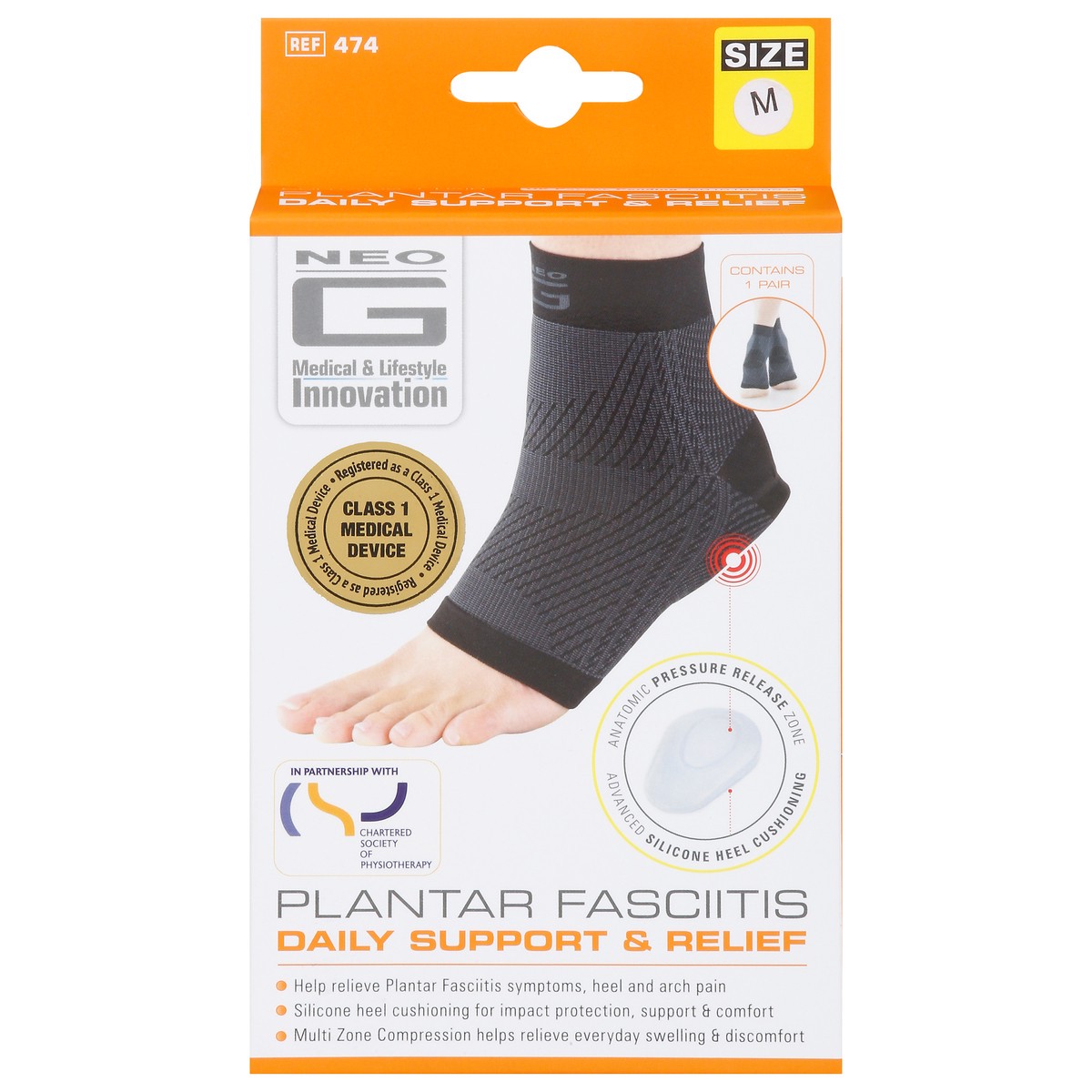 slide 10 of 13, Neo G Plantar Fasciitis Everyday Support, Medium, 1 ct