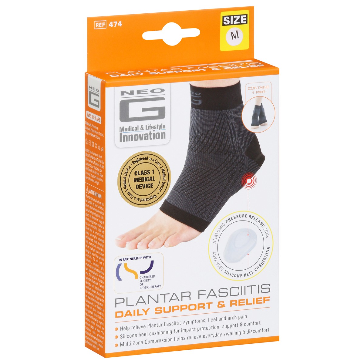 slide 11 of 13, Neo G Plantar Fasciitis Everyday Support, Medium, 1 ct