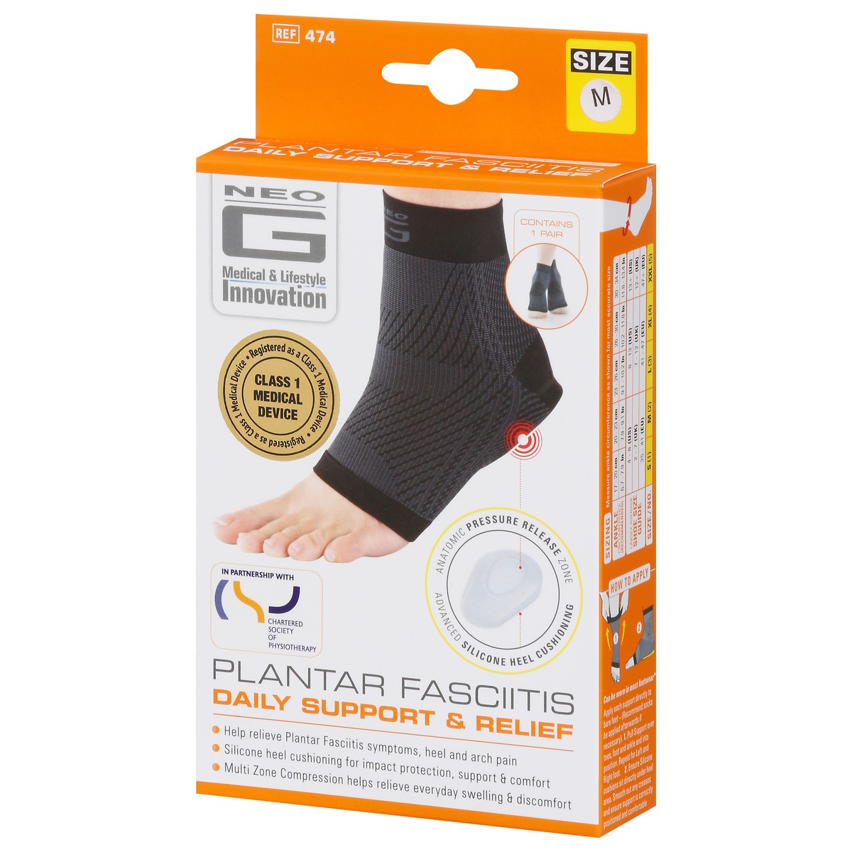 slide 3 of 13, Neo G Plantar Fasciitis Everyday Support, Medium, 1 ct