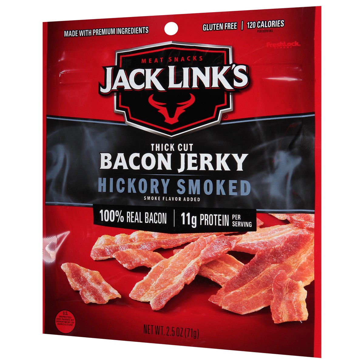 slide 3 of 9, Jack Link's Hickory Smoked Bacon Jerky, 2.5 oz
