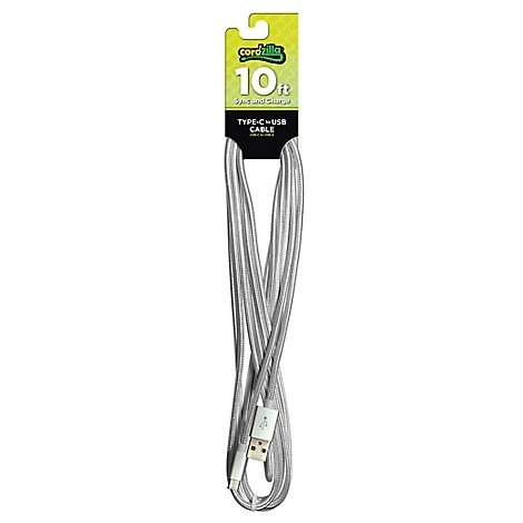 slide 1 of 1, 10ft Cordzilla Type Cable - EA, 10 ft