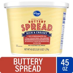 Kroger 40% Vegetable Oil Buttery Spread Tub
