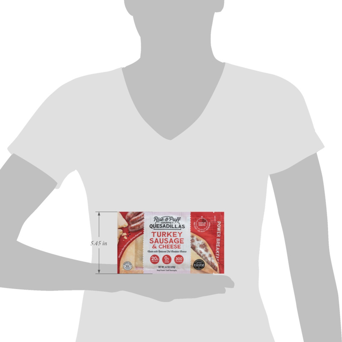 slide 13 of 13, Rise & Puff Gourmet Turkey Sausage & Cheese Quesadillas 4.2 oz, 4.2 oz