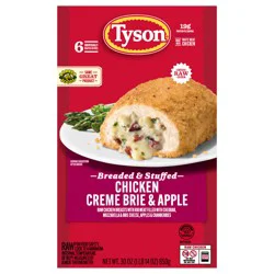 Tyson Frozen Stuffed Chicken Breasts Creme Brie Apple, 6 Count