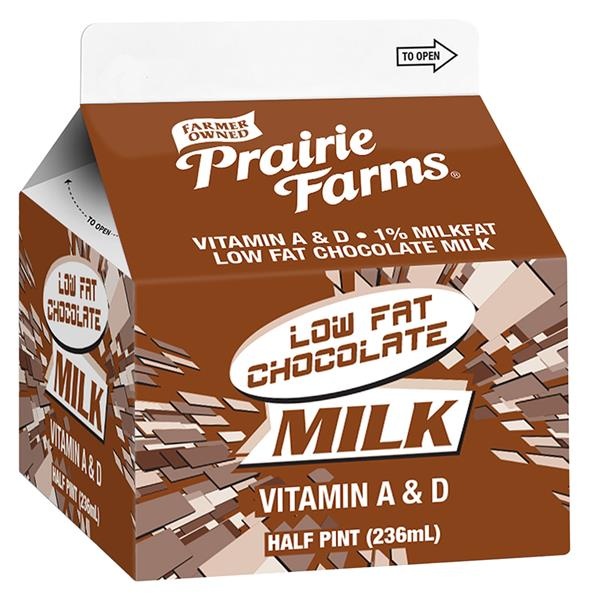 slide 1 of 1, Prairie Farms Prairie Farms Low Fat Chocolate Milk, 1/2 pint