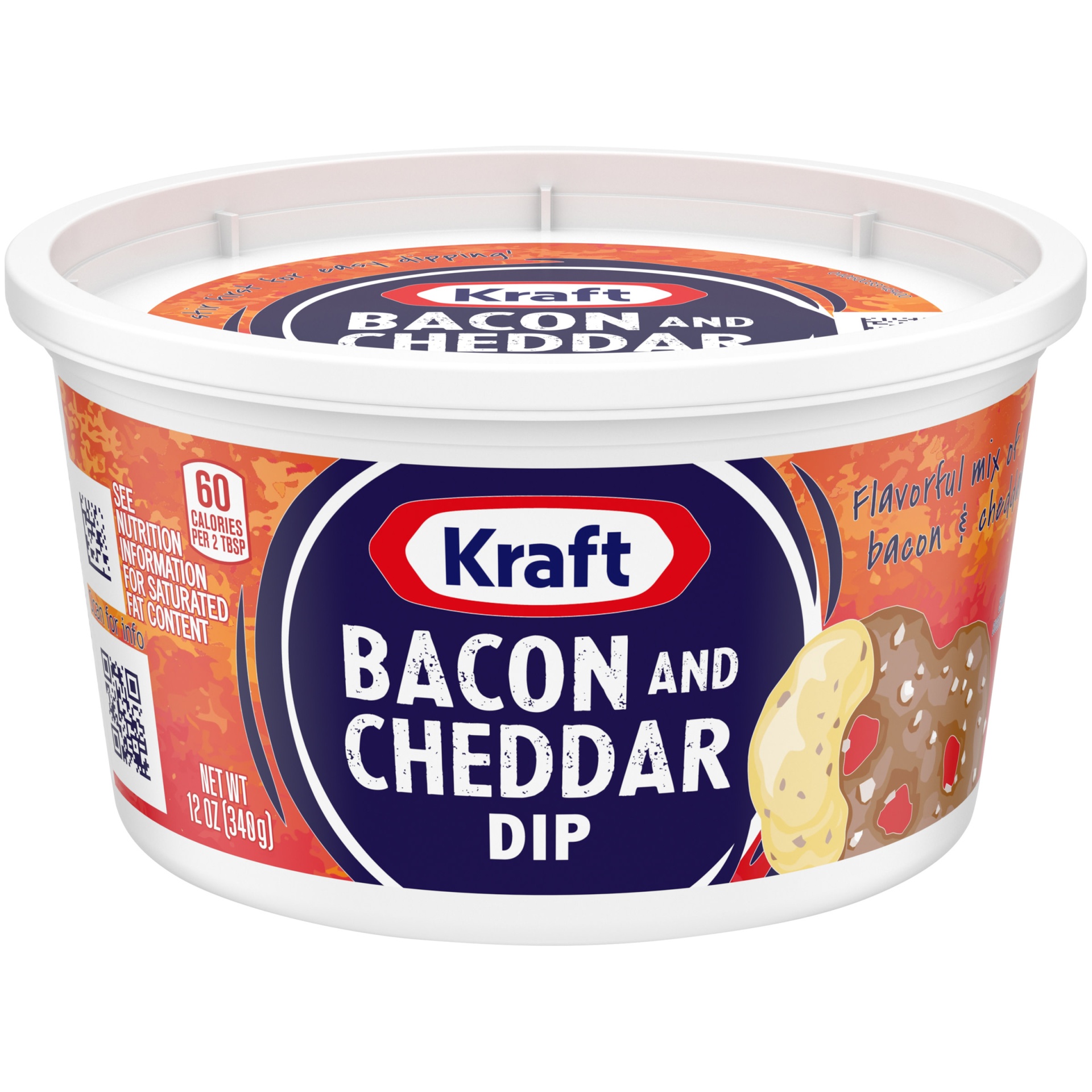 slide 1 of 6, Kraft Bacon & Cheddar Dip Tub, 12 oz