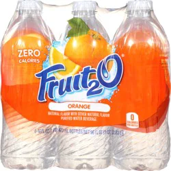 Fruit2O 6 Pack Orange Purified Water Beverage 6 ea