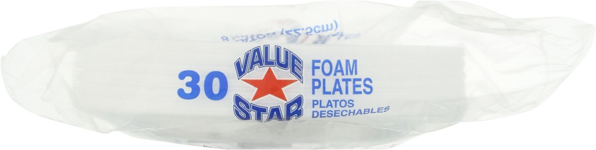 slide 3 of 11, Value Star Disposable Foam Plate 8 7/8", 30 ct