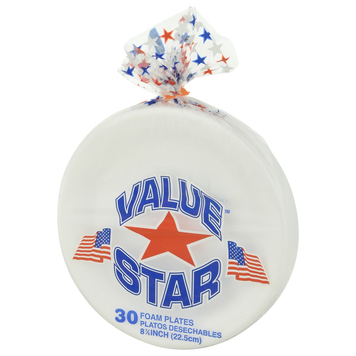 slide 9 of 11, Value Star Disposable Foam Plate 8 7/8", 30 ct