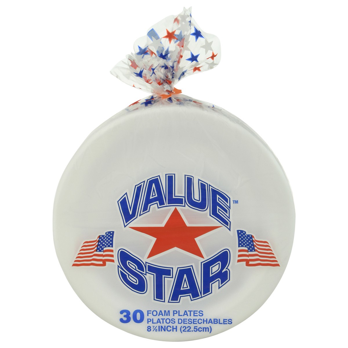 slide 11 of 11, Value Star Disposable Foam Plate 8 7/8", 30 ct