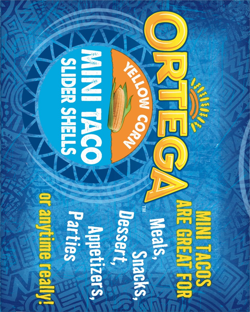 slide 7 of 14, Ortega Mini Yellow Corn Taco Shells, Kosher, 18 Count, 4.4 oz, 18 ct