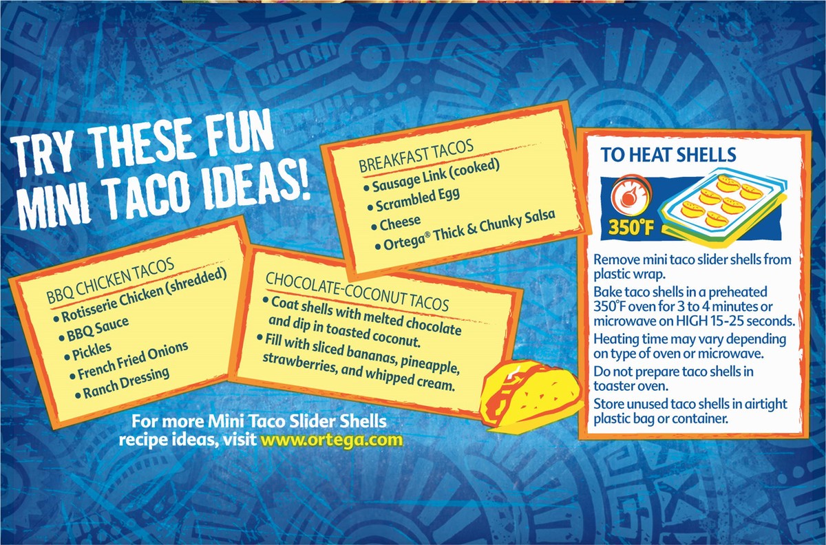 slide 12 of 14, Ortega Mini Yellow Corn Taco Shells, Kosher, 18 Count, 4.4 oz, 18 ct