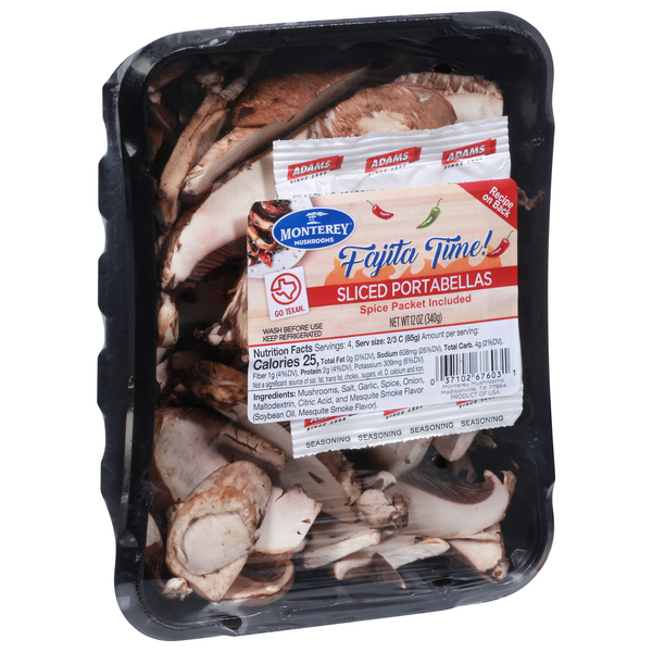 slide 1 of 1, Monterey Gourmet Foods Monterey Mushrooms, Sliced Portabellas, 12 oz