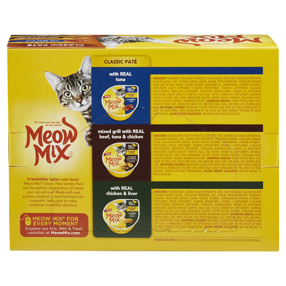 slide 4 of 5, Meow Mix Cat Food, Classic Pate Variety, 12 ct; 2.75 oz