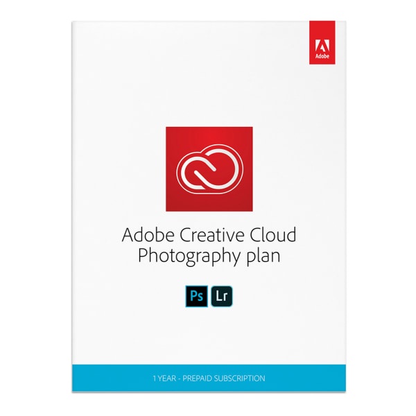 slide 1 of 1, Adobe Creative Cloud, Photography Plan, 1-Year Subscription, For Pc/Mac, Traditional Disc, 1 ct