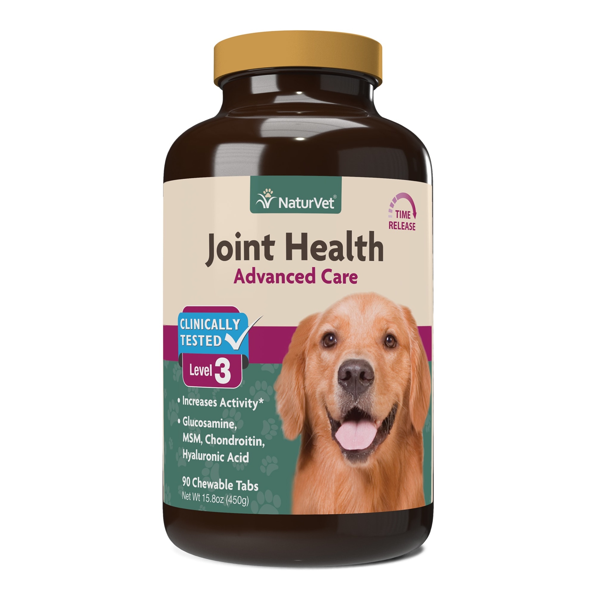 slide 1 of 1, NaturVet Joint Health Time Release Level-3 Supreme Hip & Joint Supplement for Dogs, 90 ct