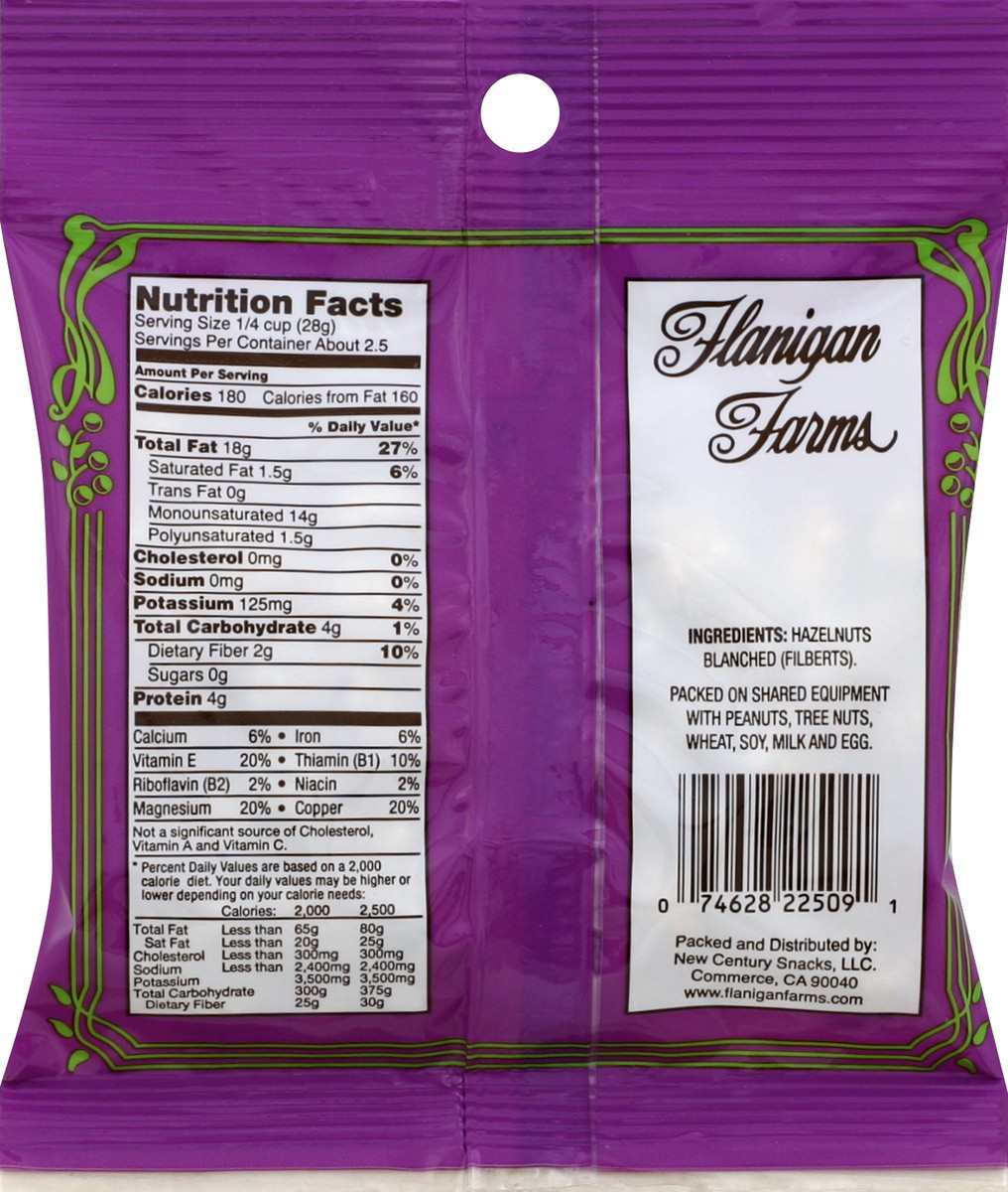 slide 7 of 7, Flanigan Farms Blanched Unsalted Hazelnuts (Filberts), 2.5 oz