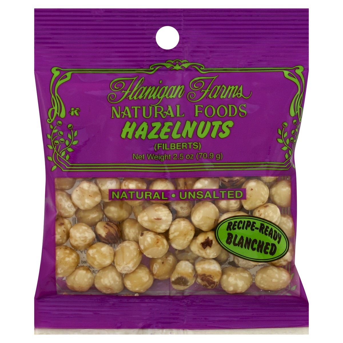 slide 4 of 7, Flanigan Farms Blanched Unsalted Hazelnuts (Filberts), 2.5 oz