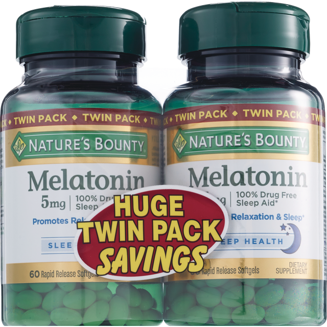 Natures Bounty Melatonin 5mg Dietary Supplement Softgels 60 Ct Shipt 5592