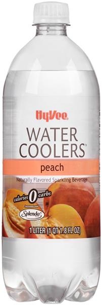 slide 1 of 1, Hy-Vee Peach Water Coolers, 1 liter