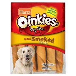 Oinkies Smoked Twists Heavier Chew with Pork Dog Chew Treats 10 Each