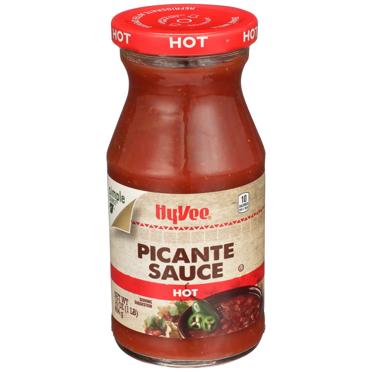 slide 1 of 1, Hy-vee Hot Picante Sauce, 16 oz