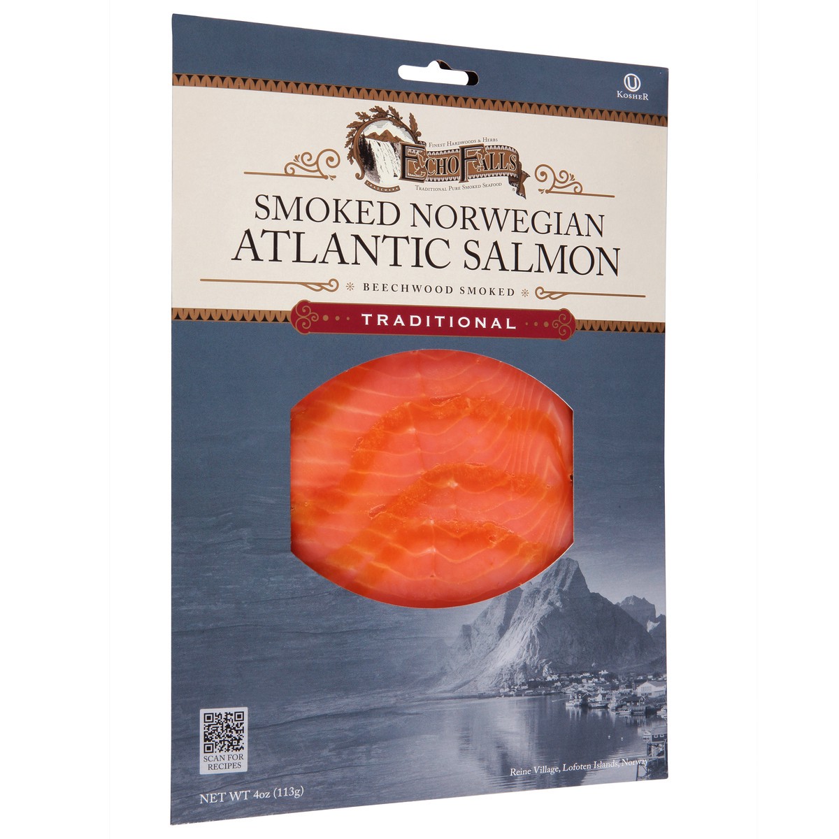 slide 10 of 13, Echo Falls Smoked Norwegian Atlantic Salmon 4 oz, 4 oz