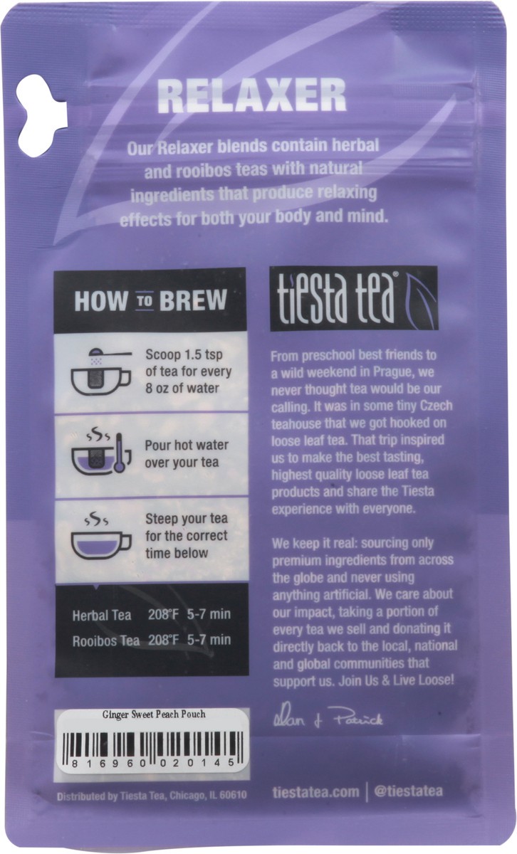 slide 5 of 12, Tiesta Tea Spicy Ginger Sweet Peach Herbal Tea - 2.2 oz, 2.2 oz