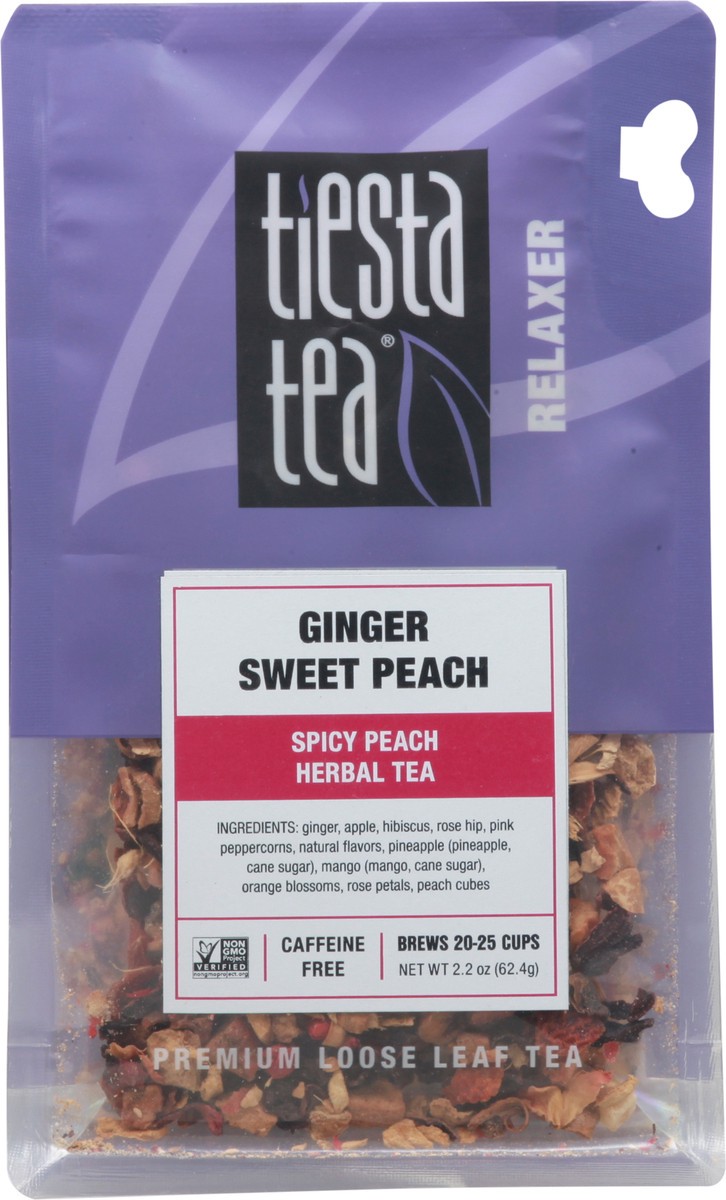 slide 7 of 12, Tiesta Tea Spicy Ginger Sweet Peach Herbal Tea - 2.2 oz, 2.2 oz