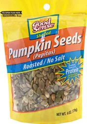 Good Sense Shelled Roasted/ No Salt Pumpkin Seeds 6 oz