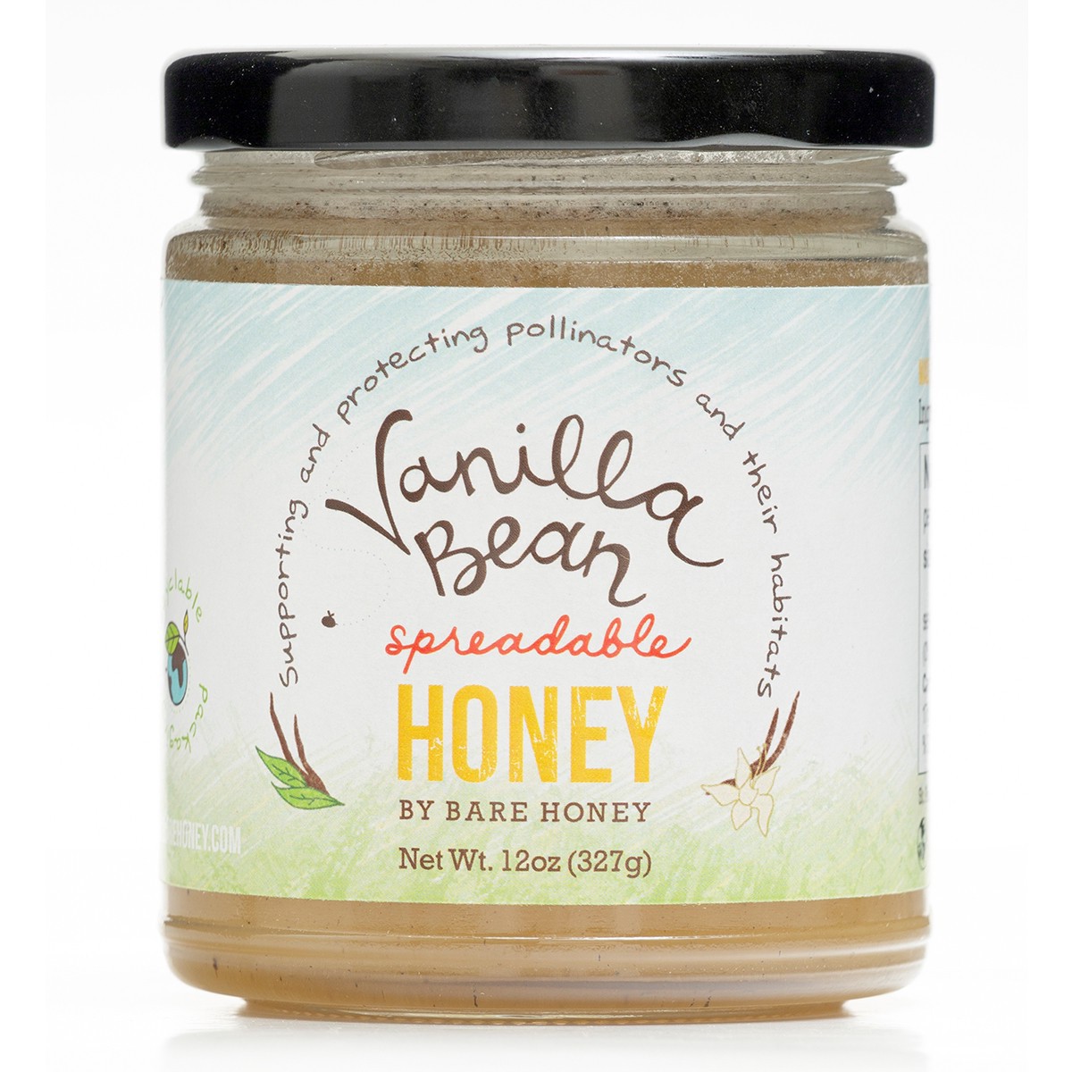 slide 1 of 1, Bare Honey Vanilla Bean Spreadable Honey, 1 ct