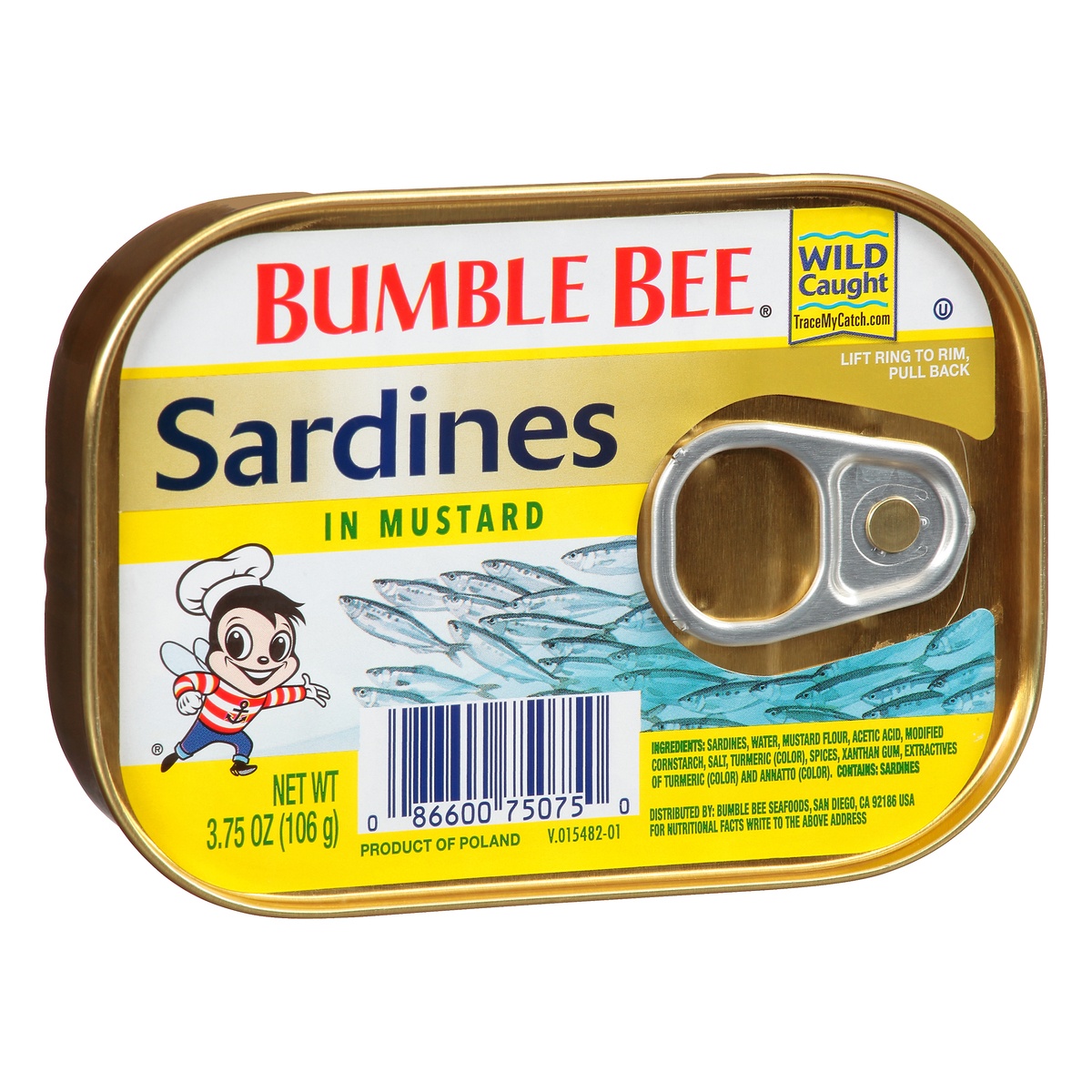 slide 2 of 9, Bumble Bee Sardines in Mustard, 3.75 oz