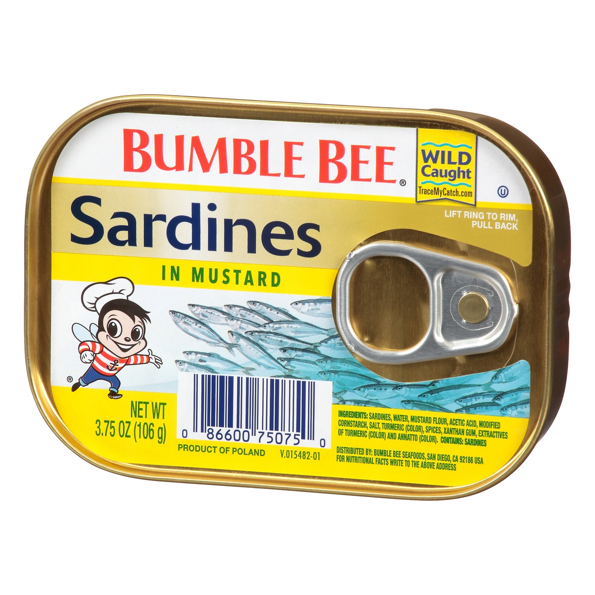 slide 3 of 9, Bumble Bee Sardines in Mustard, 3.75 oz