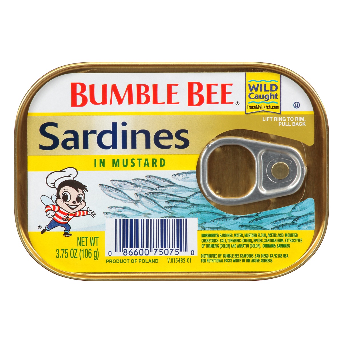 slide 1 of 9, Bumble Bee Sardines in Mustard, 3.75 oz