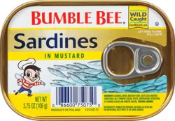 Bumble Bee In Mustard Sardines 3.75 oz