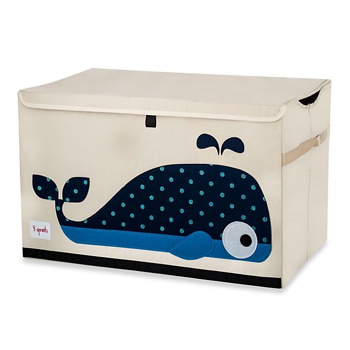 slide 1 of 1, 3 Sprouts Whale Toy Chest, 1 ct