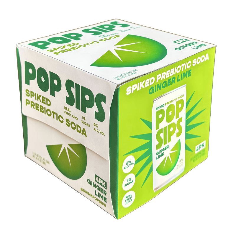 slide 2 of 3, Passion Tree Pop Sips Ginger Lime Hard Pop - 4pk/7.5 fl oz Cans, 4 ct; 7.5 fl oz