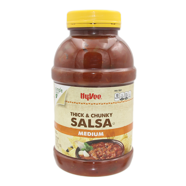 slide 1 of 1, Hy-Vee Salsa Medium Thick & Chunky, 45 oz