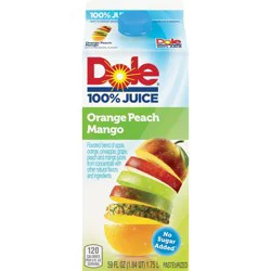 Dole Chilled Juice, flavored blend of apple, orange, pineapple, peach, grape & mango